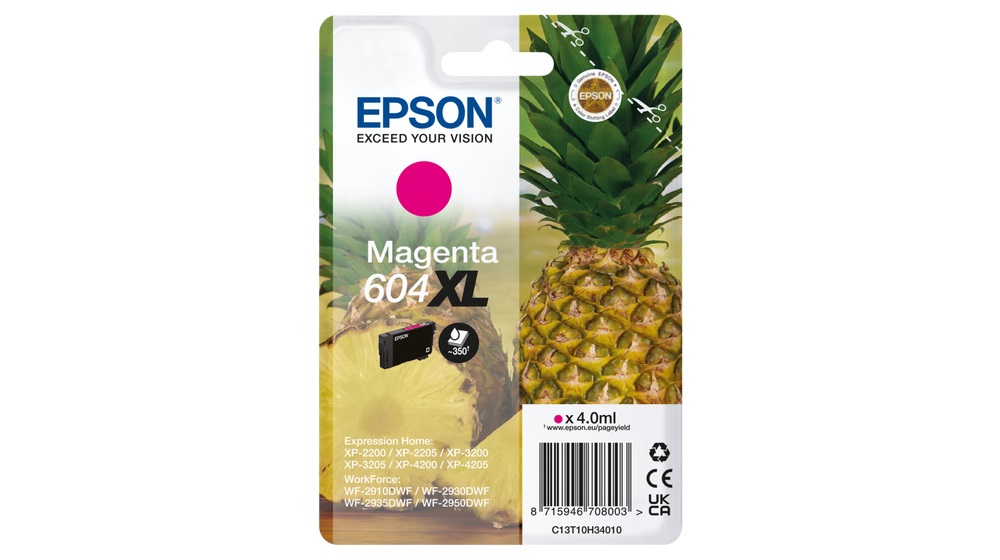 Epson 604XL Cartuccia d'Inchiostro Originale Magenta - 4 ml, Resa Elevata (350 pagine), Compatibile con Expression Home e WorkForce