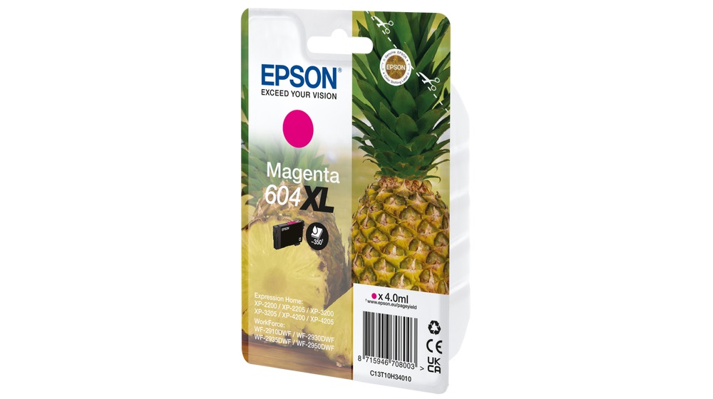 Epson 604XL Cartuccia d'Inchiostro Originale Magenta - 4 ml, Resa Elevata (350 pagine), Compatibile con Expression Home e WorkForce