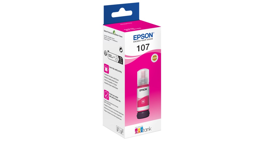 Epson 107 Cartuccia d'Inchiostro Originale Magenta 70 ml C13T09B340 per EcoTank ET-18100