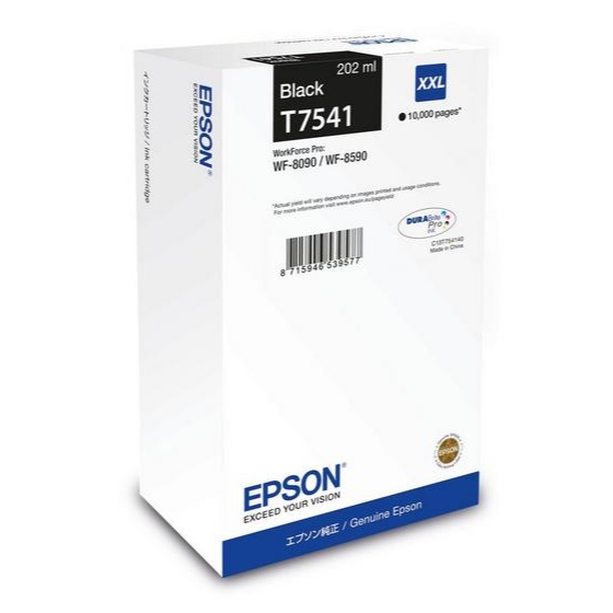Epson C13T75414N Cartuccia d'Inchiostro Nero Originale 202ml Rendimento Ultra Elevato ~10000 Pagine