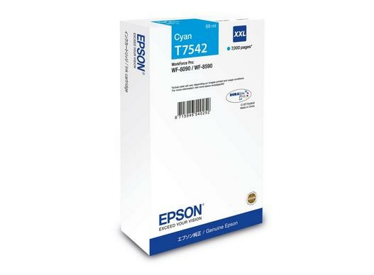 Epson T7542 Cartuccia d'Inchiostro Originale Ciano XXL 69ml - Rendimento Fino a 7000 Pagine