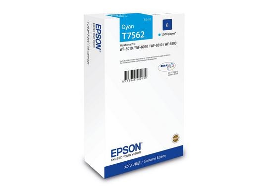 Epson C13T75624N Cartuccia d'Inchiostro Originale Ciano 14 ml - 1500 Pagine, Confezione Singola