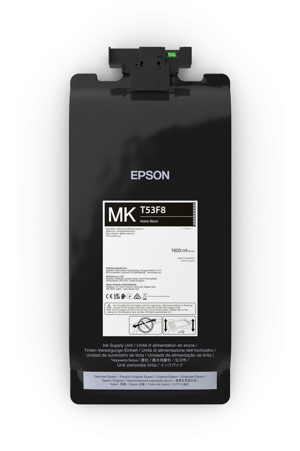 Epson C13T53F80N Cartuccia d'Inchiostro Originale Nero Opaco 1600 ml - Doppia Confezione
