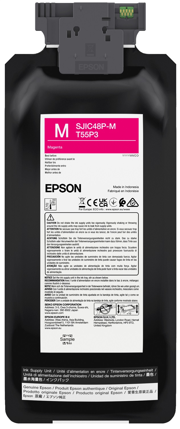 Epson SJIC48P-M Cartuccia d'Inchiostro Originale Magenta 480 ml per ColorWorks C8000e