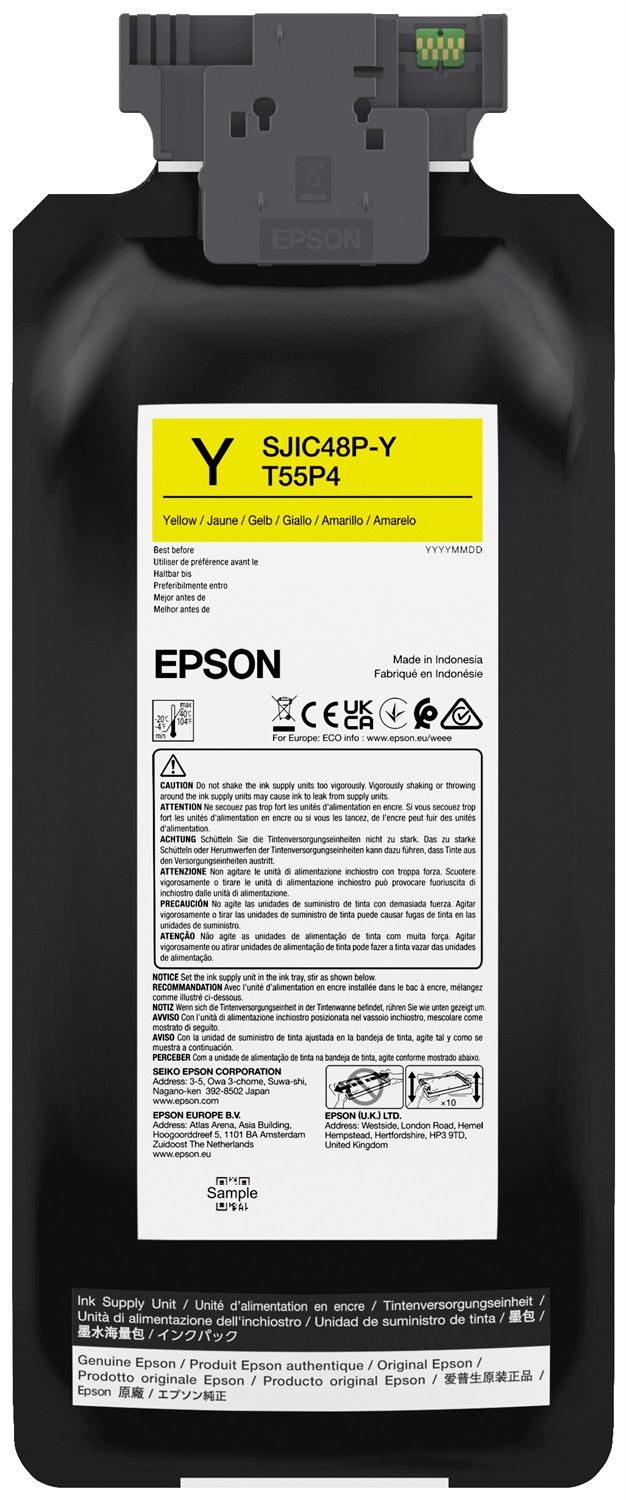 Epson SJIC48P-Y Cartuccia Inchiostro Originale Giallo 480ml per ColorWorks C8000e