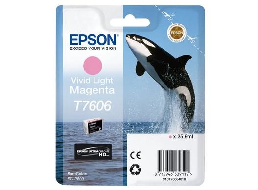 Epson C13T76064N10 Cartuccia d'Inchiostro Originale Magenta Chiaro 25,9 ml - Confezione Singola, Fino a 2.800 Pagine