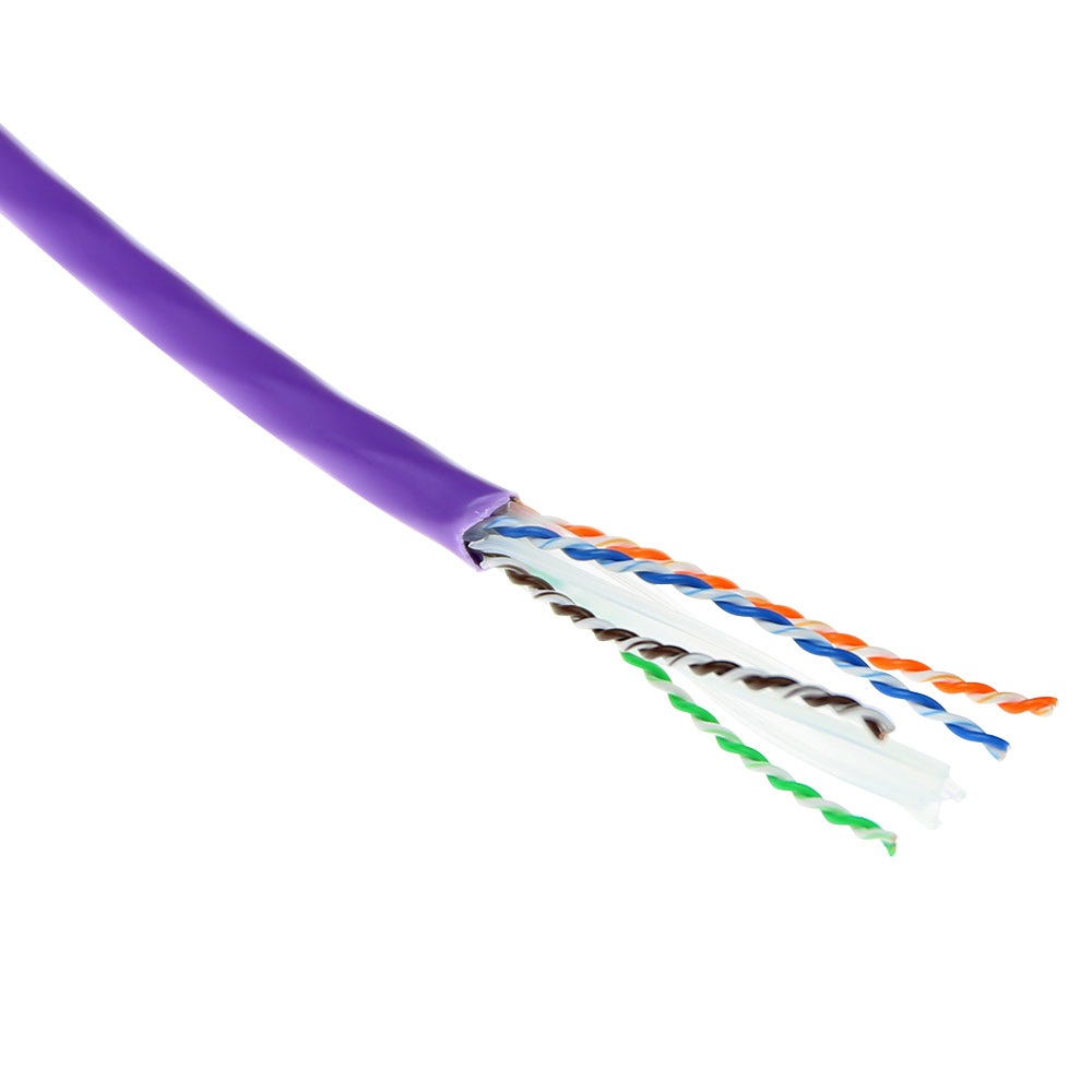 ACT XS6113 Cavo di Rete Viola 305 m Cat6a U/UTP LSZH 23AWG