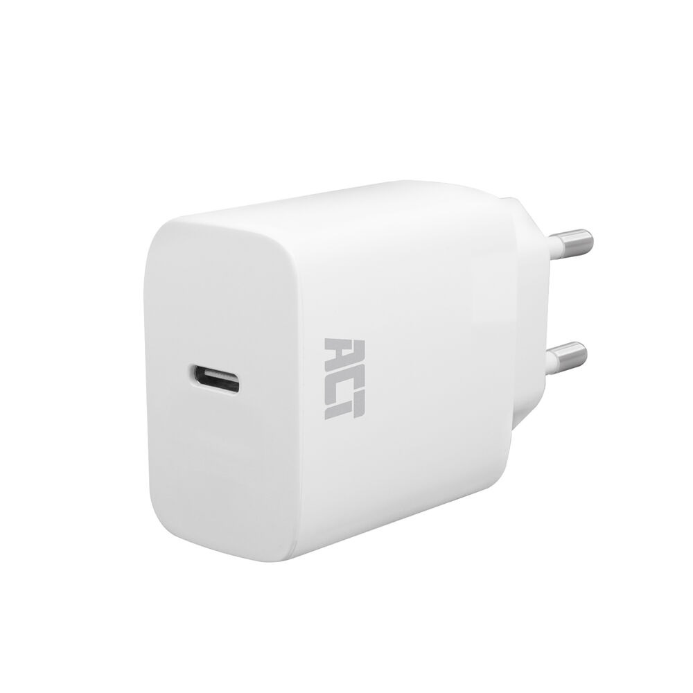 ACT Caricabatterie 35 W USB-C Power Delivery PPS GaNFast per iPhone, MacBook Air e Android