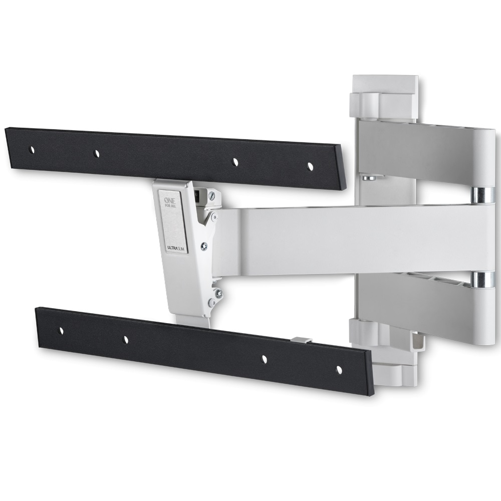 One For All WM6453 Supporto a Parete per TV OLED 32-77 Pollici, Orientabile 180° e Inclinabile 20°, VESA 200x200/400x400, Nero/Bianco
