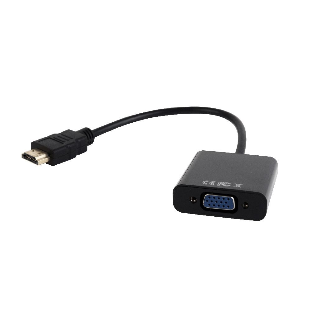 Gembird A-HDMI-VGA-03 - Cavo Adattatore Video 0,15 m HDMI a VGA Maschio-Femmina, Risoluzione 1920x1080, Nero