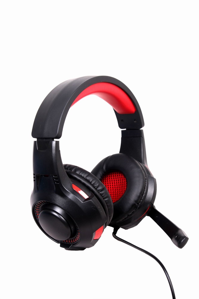 Gembird GHS-U-5.1-01 Cuffie Gaming USB 5.1 Surround Over-ear Nero/Rosso con Microfono Girevole e Controllo Volume