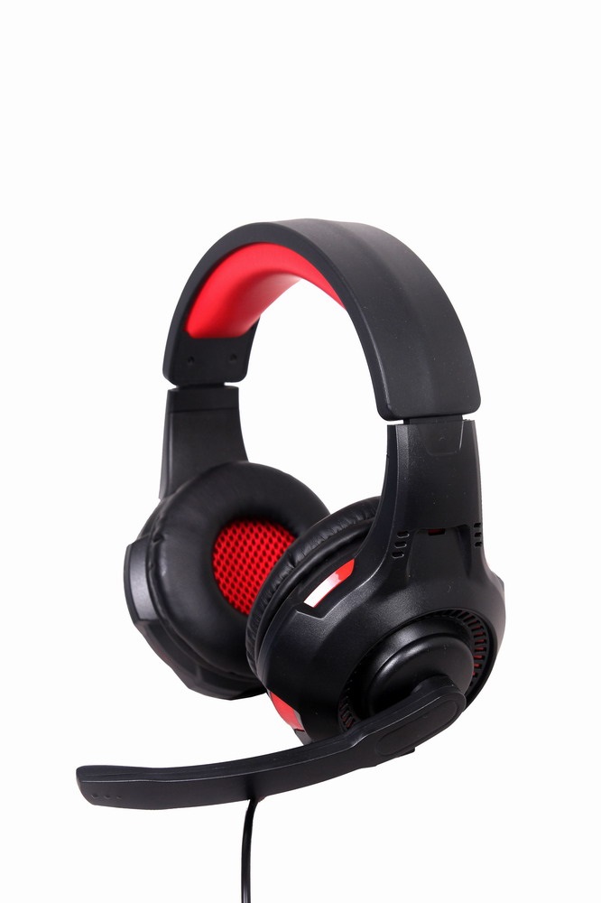 Gembird GHS-U-5.1-01 Cuffie Gaming USB 5.1 Surround Over-ear Nero/Rosso con Microfono Girevole e Controllo Volume
