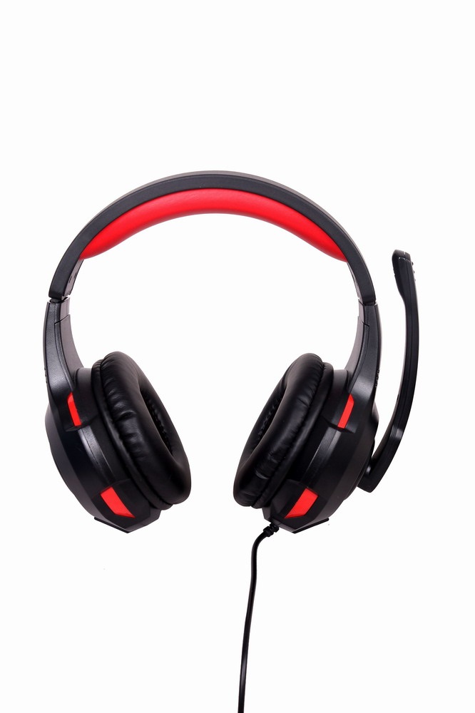 Gembird GHS-U-5.1-01 Cuffie Gaming USB 5.1 Surround Over-ear Nero/Rosso con Microfono Girevole e Controllo Volume