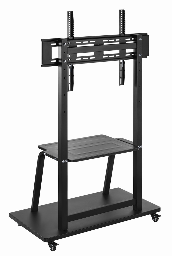 Gembird TVS-100F-01 Supporto da pavimento per TV con ruote piroettanti, compatibile con schermi da 37'' a 100'', fino a 150 kg, Nero