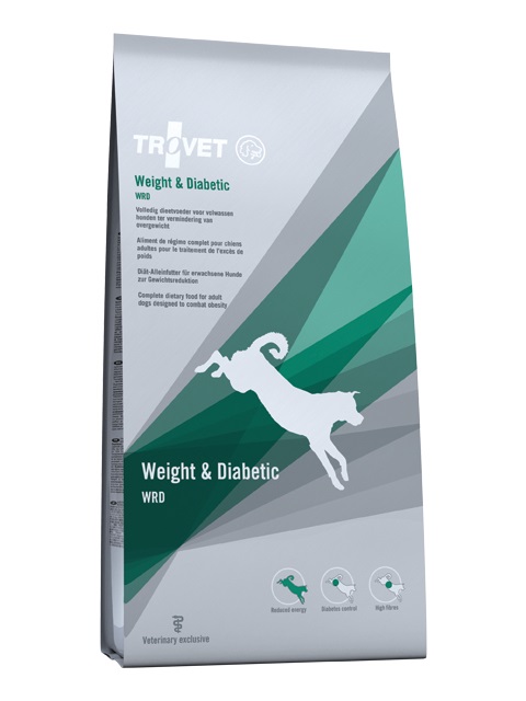 TROVET Weight & Diabetic WRD Cibo Secco Dietetico per Cani 12,5 kg - Basso Contenuto Energetico e Grassi, Ideale per Cani in Sovrappeso e Diabetici