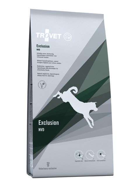TROVET Exclusion NVD Cibo Vegetariano per Cani Adulti 2,5 kg - Dieta Ipoallergenica con Mais e Riso