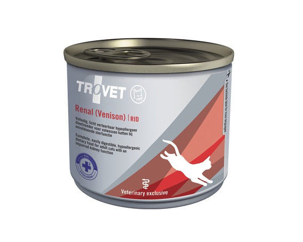 TROVET Renal Venison - Cibo Umido Dietetico per Gatti Adulti con Insufficienza Renale - 200 g