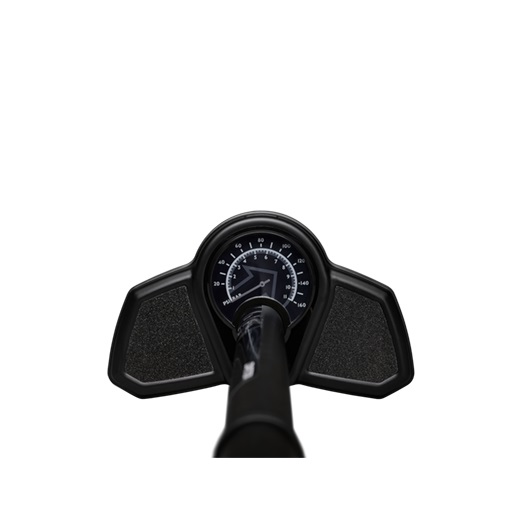 SHIMANO PRO Pompa da Terra Competition in Acciaio - Compatibile con Valvole Presta e Schrader, Spinta Massima 11 Bar / 160 PSI