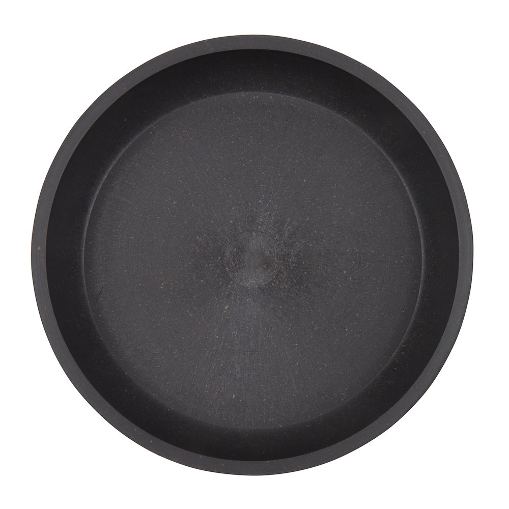 District 70 Ciotola per Gatti in Bamboo Grigio Scuro - Design Piatto con Fondo Antiscivolo