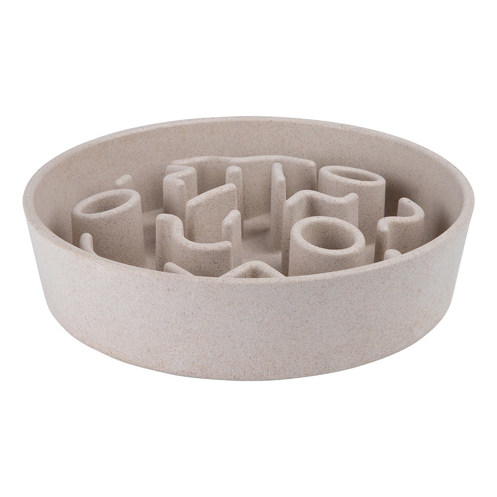 District 70 Bamboo Ciotola Slow Feeder Merengue 21 cm - Anti-Ingozzamento per Cani, Elegante e Pratica