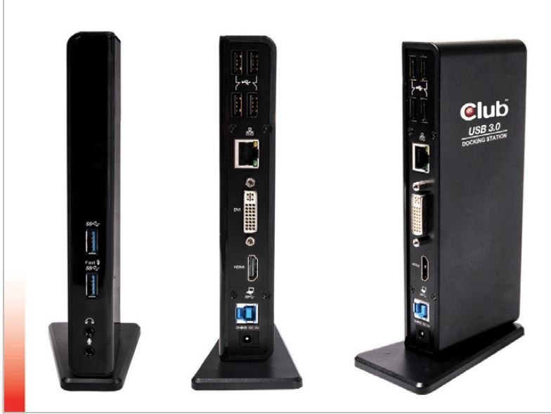 CLUB3D Mini Docking Station USB Type A 3.1 Gen 1 Dual Display 1200P CSV-3242HD