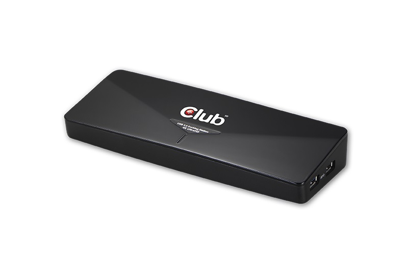 Club3D CSV-3103D Docking Station Universale USB 3.1 Gen 1 UHD 4K - Cablato, Nero, 3 Porte USB