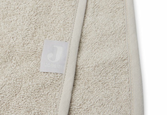 Jollein Poncho Asciugamano da Bagno Beige con Cappuccio e Orecchie, 65 x 62 cm, per Bambini da 1 a 4 Anni