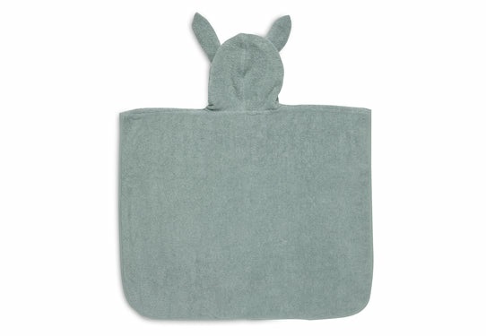 Jollein Poncho Asciugamano per Bambini 1-4 Anni in 100% Spugna di Cotone con Cappuccio e Orecchie