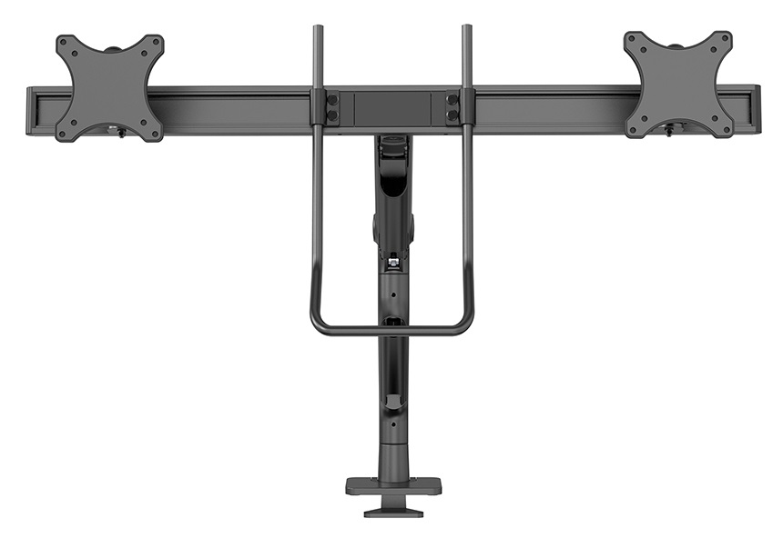 Neomounts DS75S-950BL2 Supporto da Scrivania Full Motion per Schermi da 17'' a 27'' - Capacità 8 kg per Schermo, Inclinazione 120°, Rotazione 360°, Perno 180°