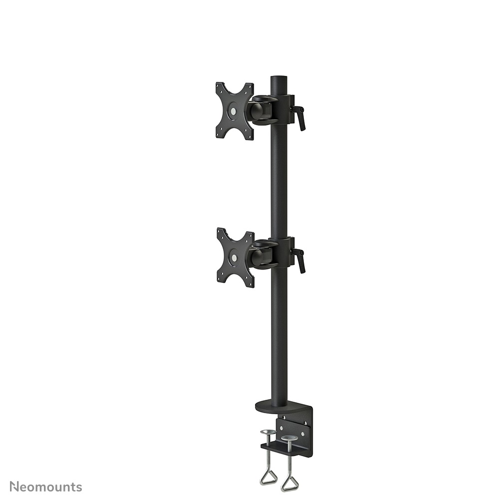 Neomounts Supporto da Scrivania per Monitor FPMA-D700DV - Fino a 6 kg, 10-27 pollici, Morsetto per 2 Schermi