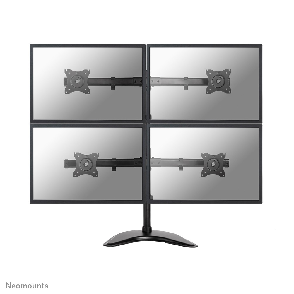 Neomounts NM-D335D4BLACK Supporto da Scrivania per Monitor Inclinabile e Girevole fino a 27'' (8 kg) - Nero
