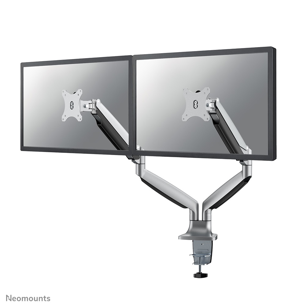 Neomounts NM-D750DSILVER Braccio per Monitor da Scrivania per 2 Schermi 10-32
