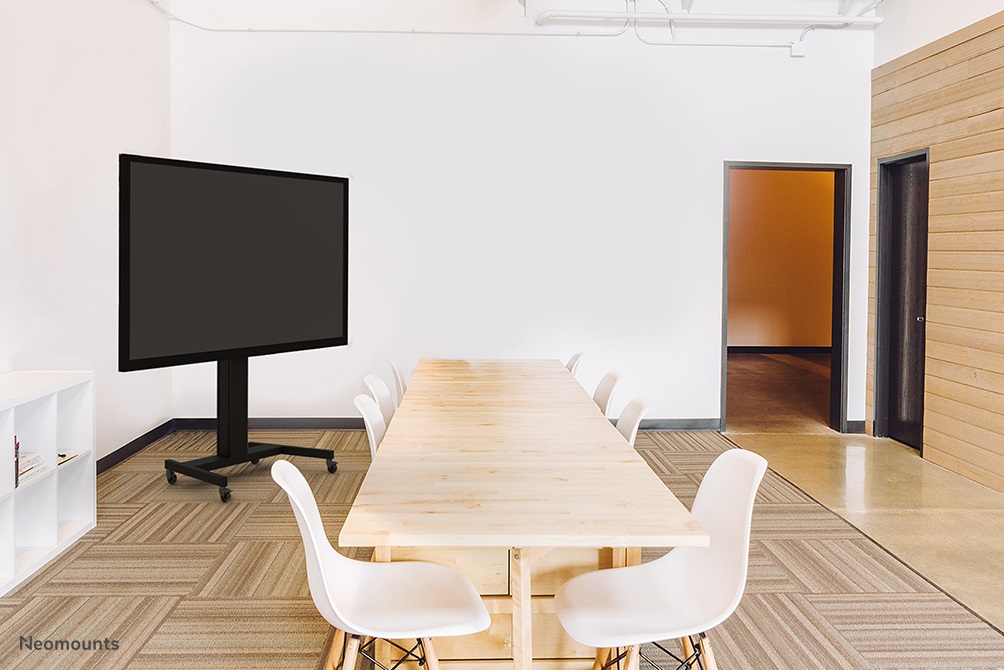 Neomounts PLASMA-M2250BLACK Carrello Portatile Motorizzato per TV - Fino a 100'' - Altezza Regolabile 1200-1700 mm - Capacità 130 kg