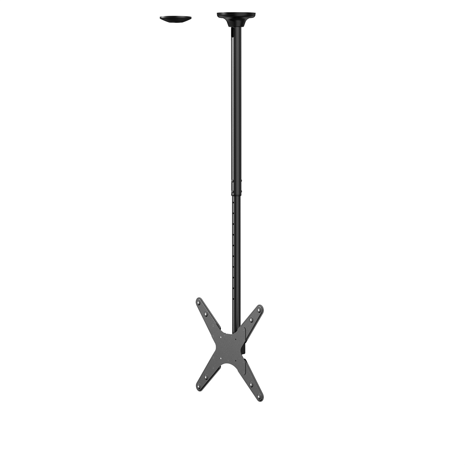 Neomounts FPMA-C340BLACK Supporto da Soffitto per TV/Monitor - Fino a 50 kg, Compatibile con Schermi Fino a 75 Pollici, Altezza Regolabile 1060-1560 mm, Nero