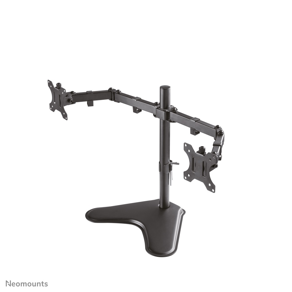 Neomounts Supporto da Scrivania per Monitor Doppio FPMA-D550DDBLACK, Inclinabile e Girevole, Compatibile con Monitor da 10