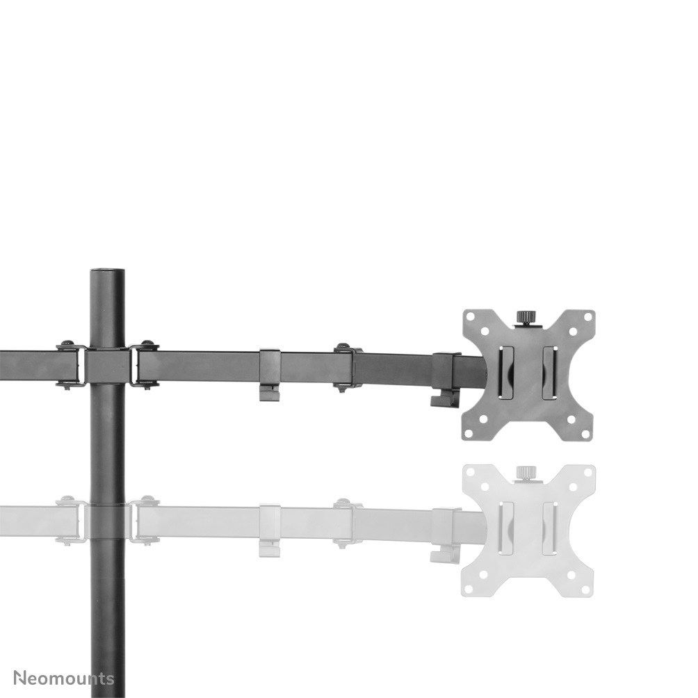 Neomounts Supporto da Scrivania per Monitor Doppio FPMA-D550DDBLACK, Inclinabile e Girevole, Compatibile con Monitor da 10