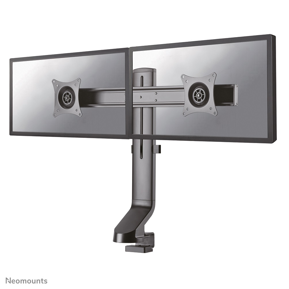 Neomounts FPMA-D860DBLACK - Supporto da Scrivania per 2 Monitor LCD/LED/TFT, Inclinabile e Girevole, Colore Nero