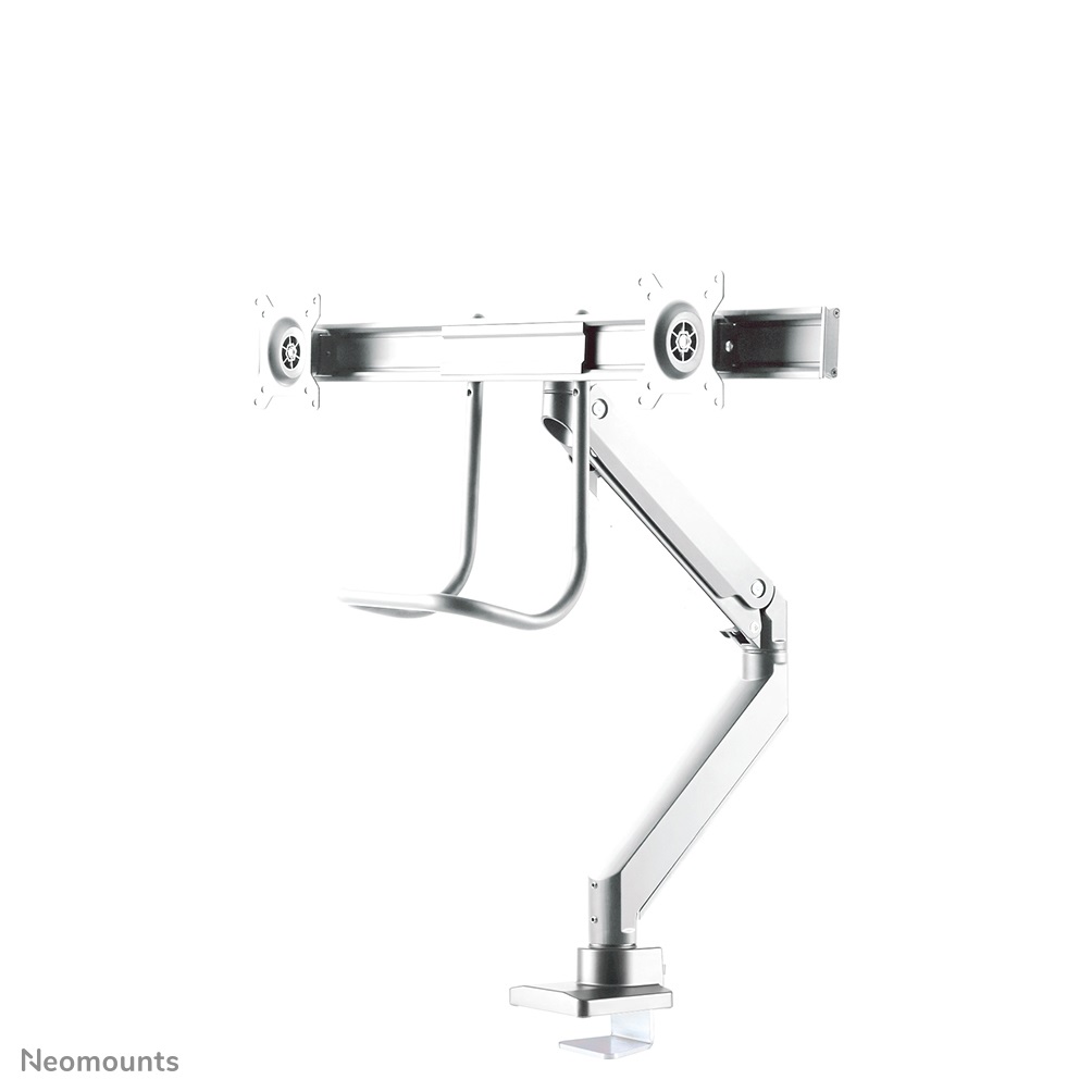 Neomounts Supporto da scrivania per monitor NM-D775DXWHITE Bianco - Inclinabile, Orientabile, Girevole, Fino a 32