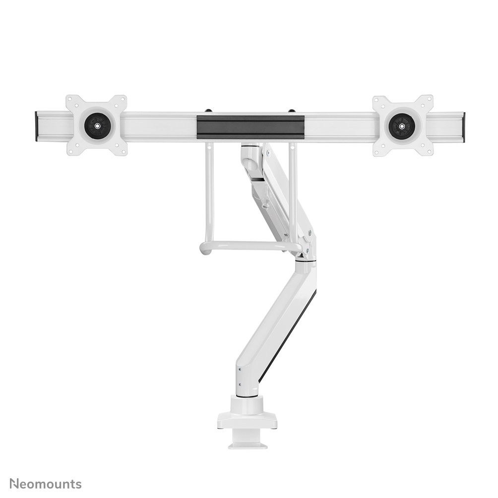 Neomounts Supporto da scrivania per monitor NM-D775DXWHITE Bianco - Inclinabile, Orientabile, Girevole, Fino a 32