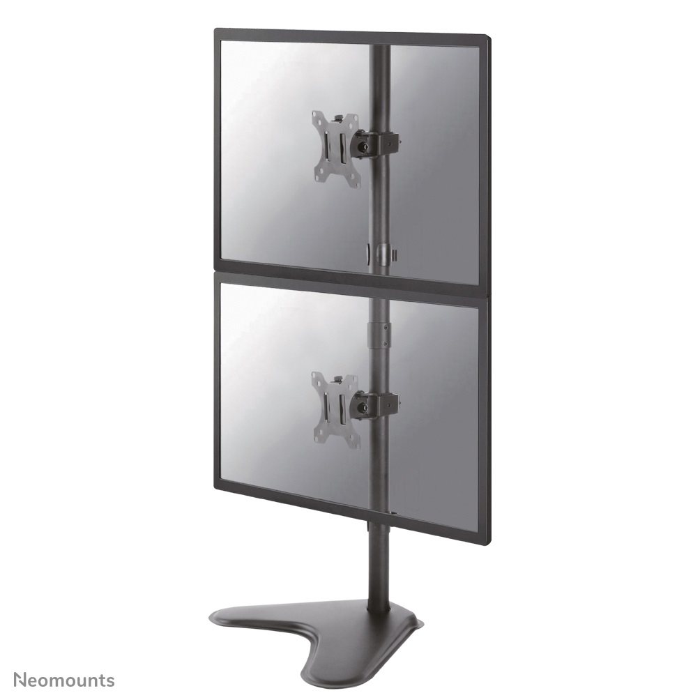 Neomounts Supporto da scrivania per monitor doppio FPMA-D550DDVBLACK - Inclinabile e girevole, per due monitor fino a 32 pollici, capacità 6 kg