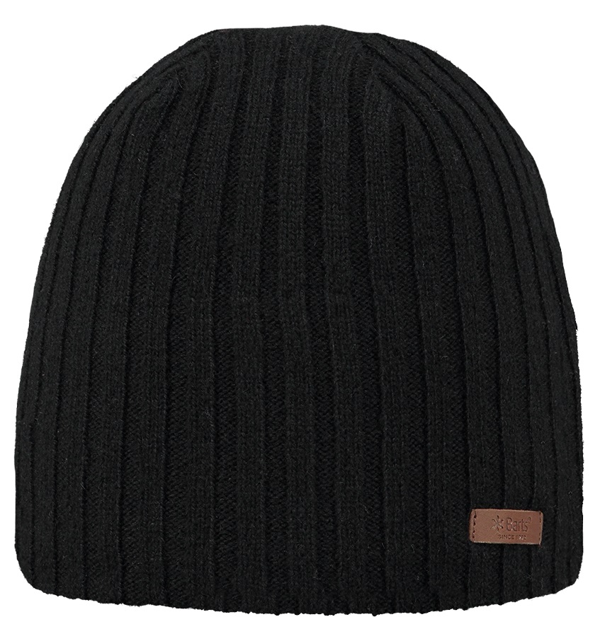 Barts Haakon Beanie Berretto Invernale Uomo con Paraorecchie in Lana Vergine di Alta Qualità, Nero