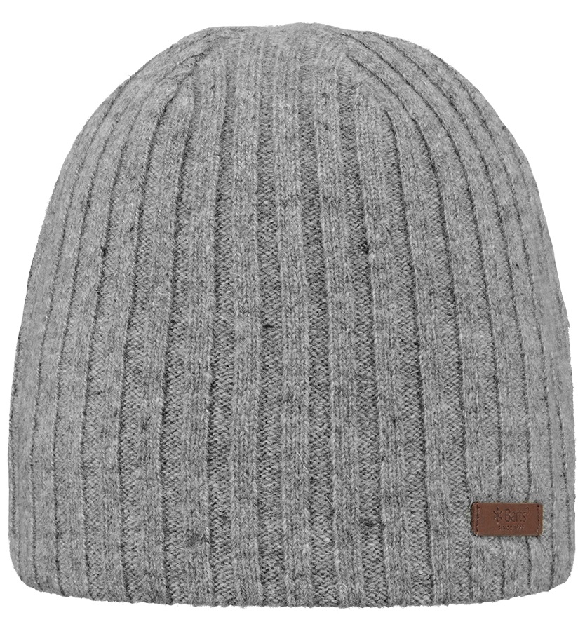 Barts Haakon Beanie - Berretto in Lana Vergine con Fodera in Pile e Paraorecchie, Taglia Unica (55-60 cm), Grigio