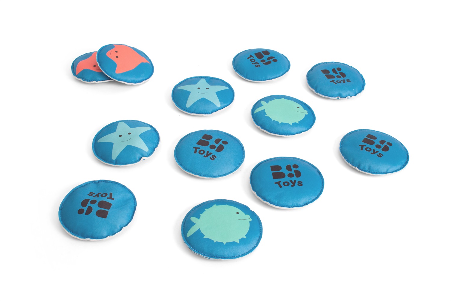 BS Toys Gioco Memo Subacqueo in Neoprene - 12 Pezzi da 9,5 cm per Bambini dai 6 Anni - Ideale per Piscina e Mare