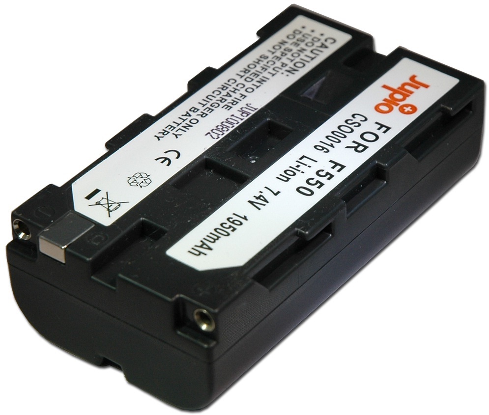 Jupio CSO0016 Batteria Ricaricabile per Sony NP-F330/NF-F550, Ioni di Litio 1950 mAh, Nero