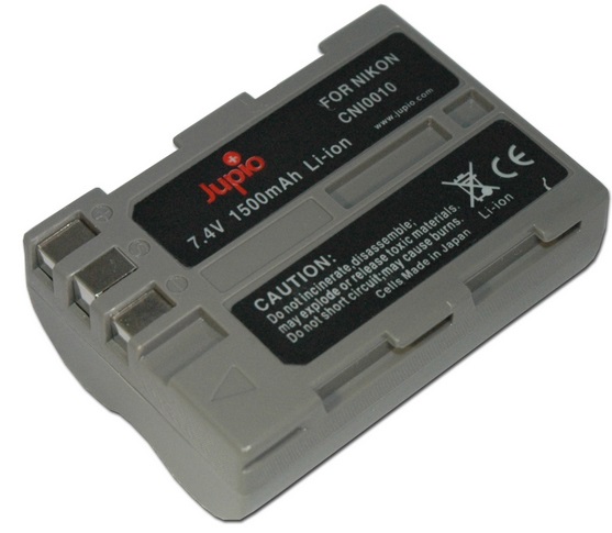 Jupio CNI0010 Batteria Ricaricabile Ioni di Litio 1500 mAh per Nikon EN-EL3E - Compatibile con D100, D200, D300, D50, D70, D700, D80, D90
