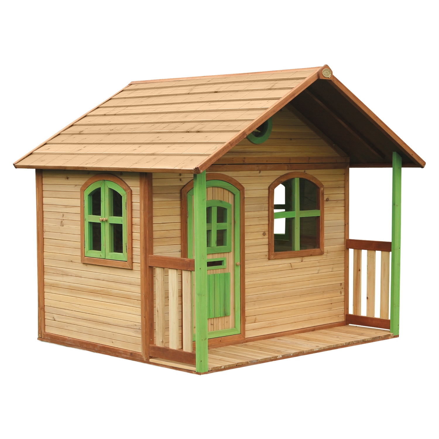 AXI Casetta Gioco in Legno Milan con Verandina - Casetta da Giardino per Bambini in Marrone e Verde
