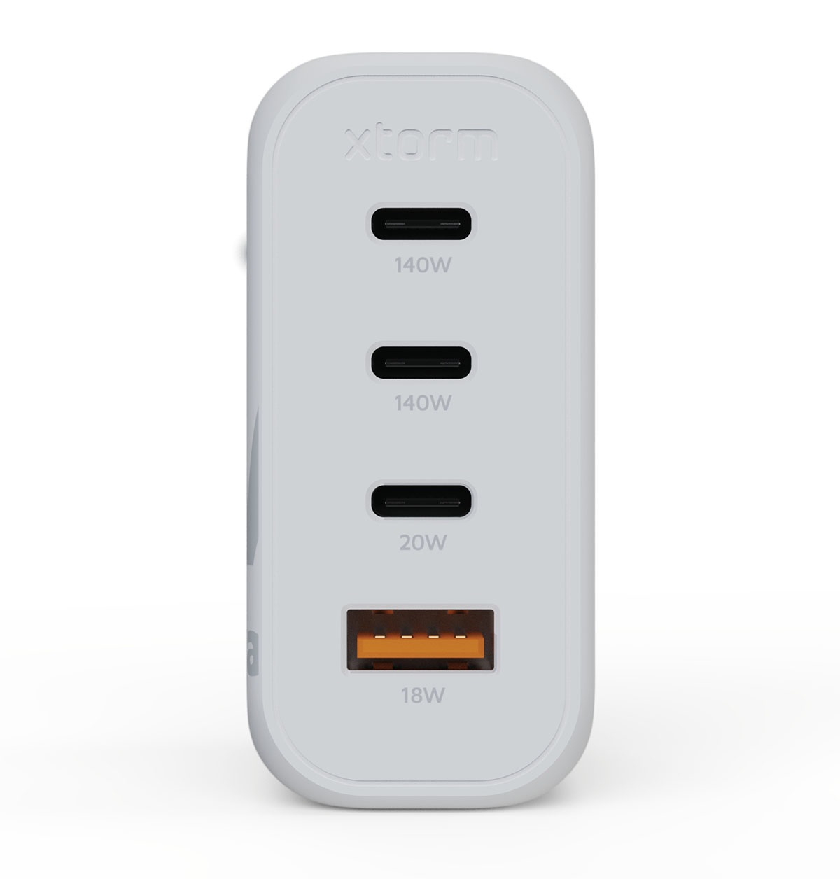 Xtorm GaN2-Ultra - Caricatore domestico 140W con 4 porte, tecnologia GaN, Power Delivery e Quick Charge, compatibile con smartphone, tablet e laptop, colore Bianco