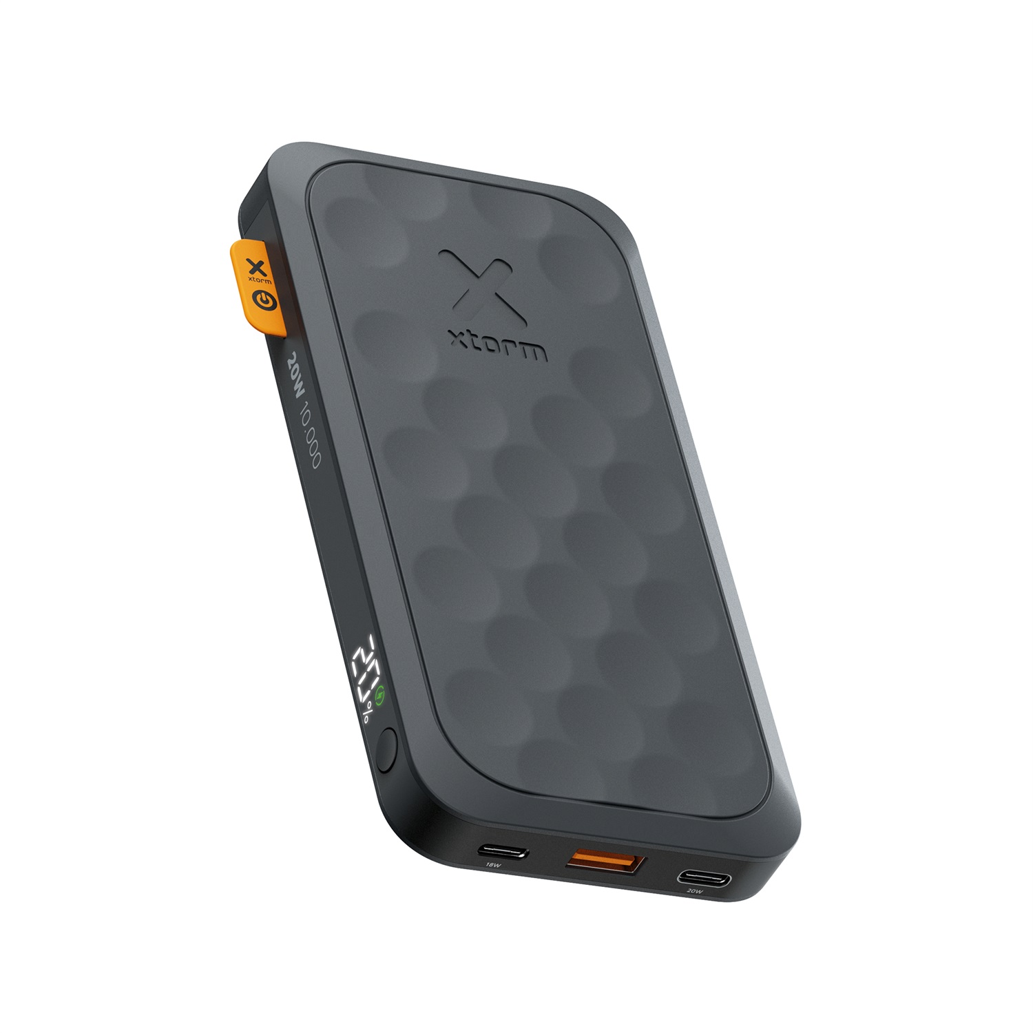 Xtorm Powerbank Fuel Series 20W - 10.000 mAh, 2x USB-C, 1x USB-A, Ricarica Rapida, Nero Notte