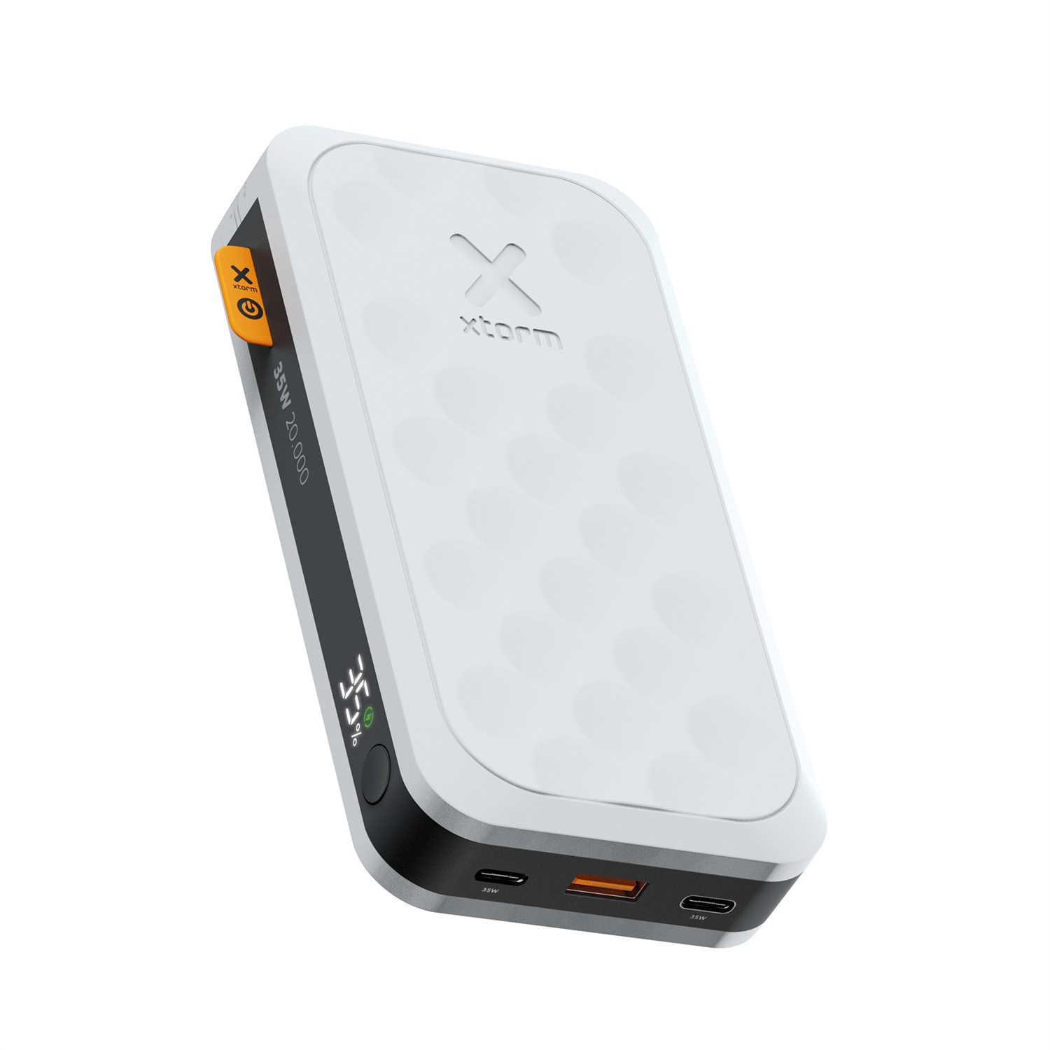 Xtorm Powerbank 35W Fuel Series 5 - 20.000 mAh, 2 X USB-C PD, 1 X USB-A, Bianco Crepuscolo, Compatibile con Samsung e iPhone