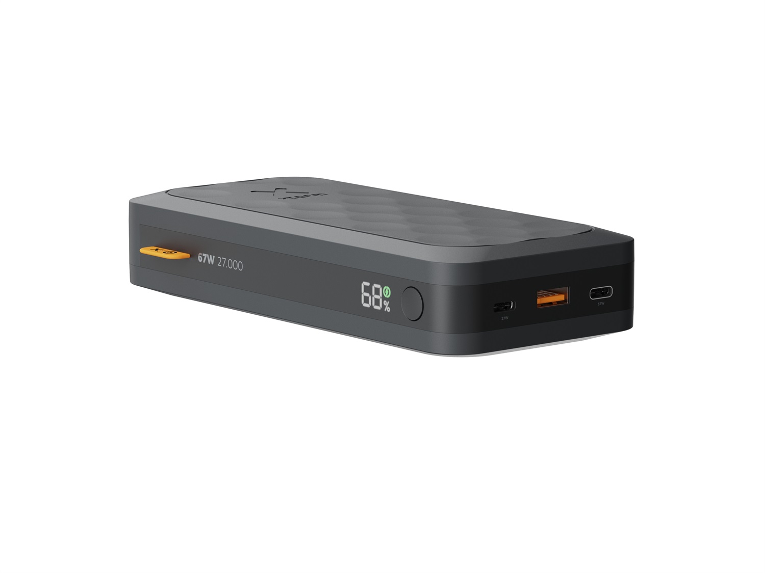 Xtorm Power Bank 67W - 27.000 mAh - Fuel Serie 5 con display LED, 2 USB-C e 1 USB-A, materiale 100% GRS, compatibile con Samsung e iPhone